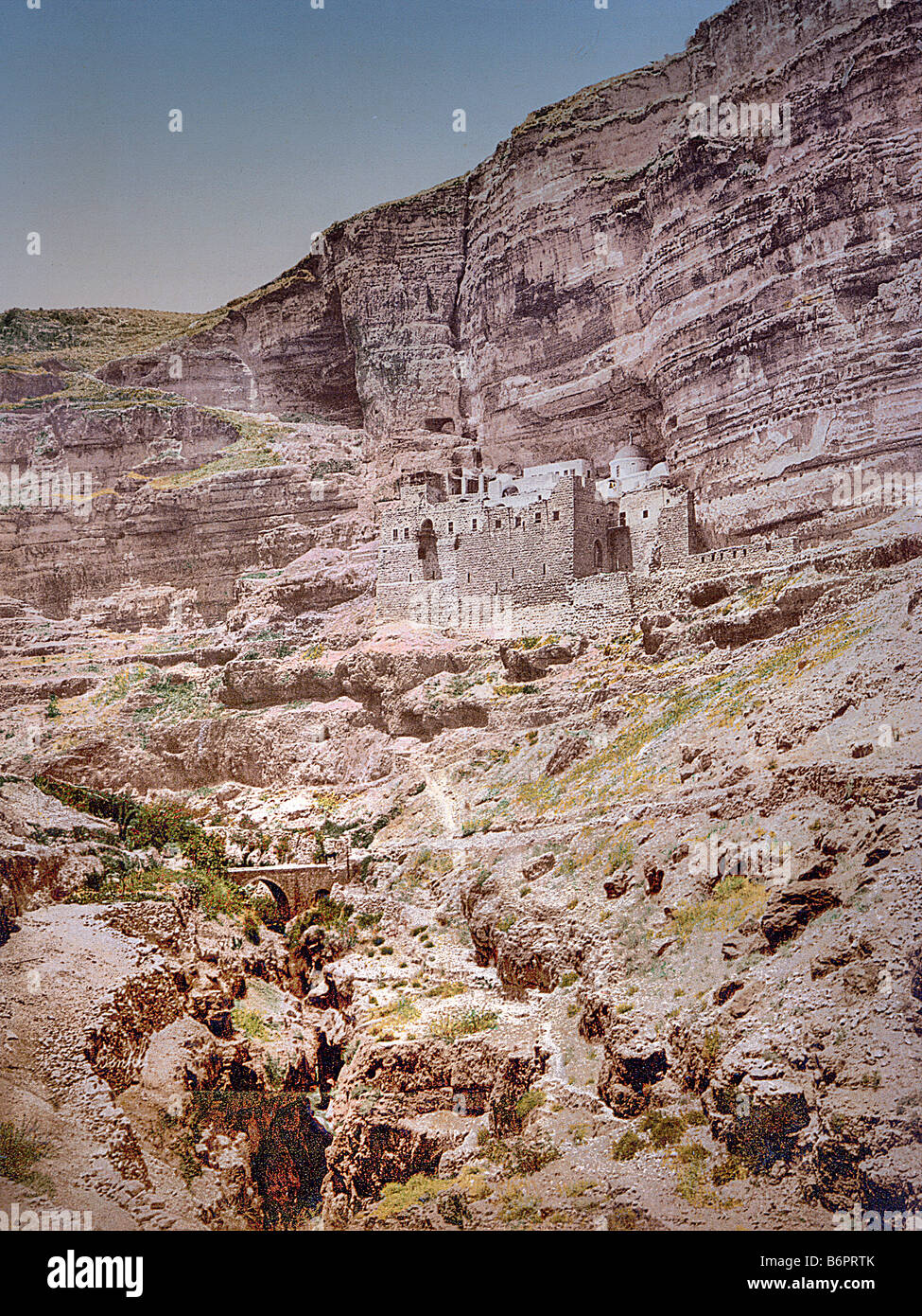 Convento di Elia e torrente di cherith, wady-el-kite Foto Stock