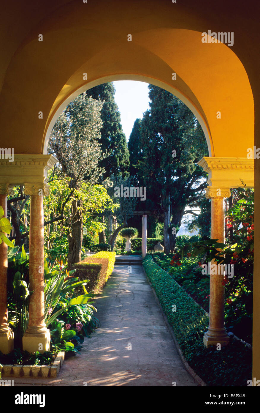 I giardini della villa Ephrussi Rotschild in Cap Ferrat Costa Azzurra Foto Stock