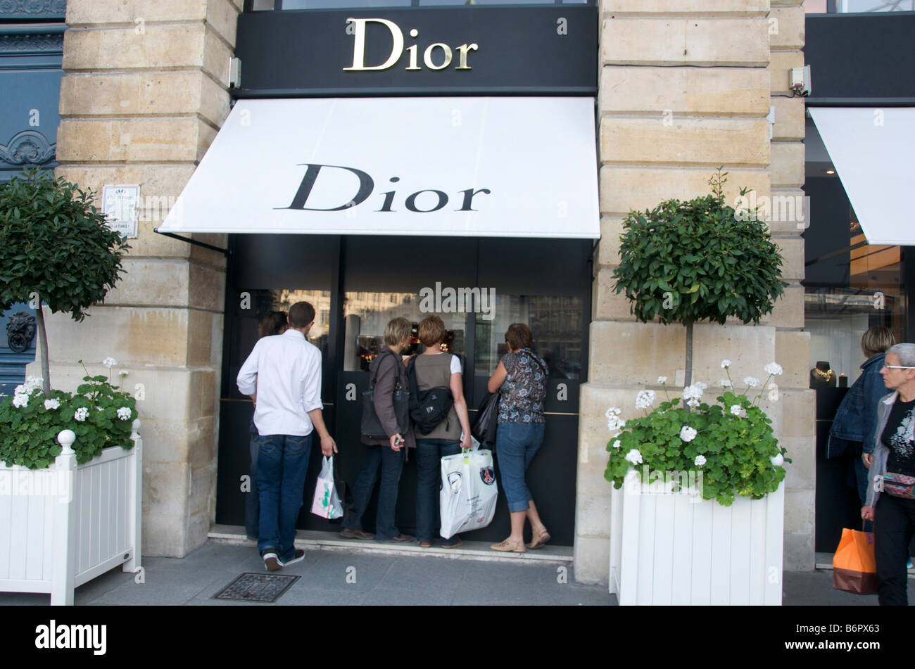 Dior shop in Place Vendome, Parigi Foto Stock