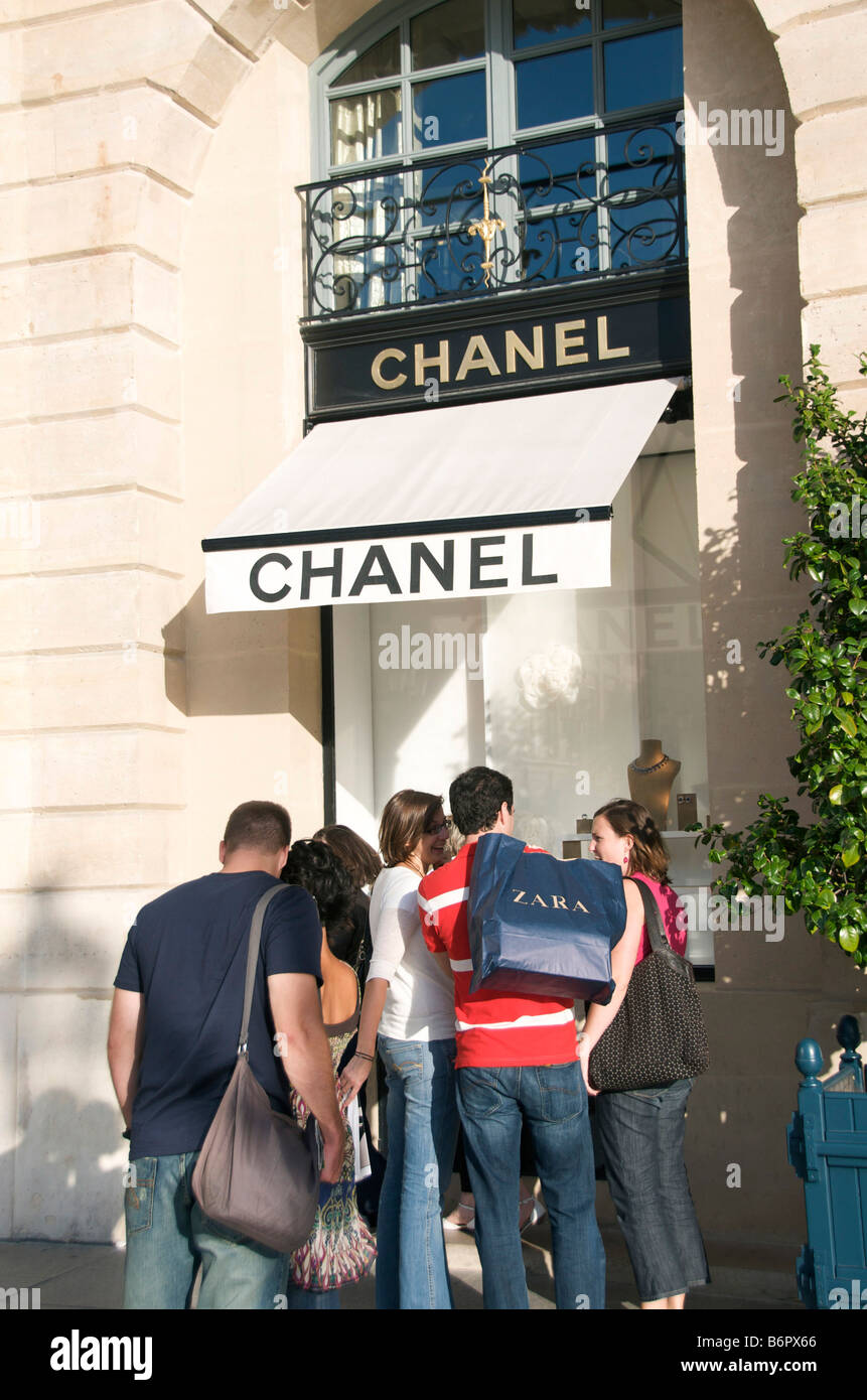 Chanel shop in Place Vendome, Parigi Foto Stock