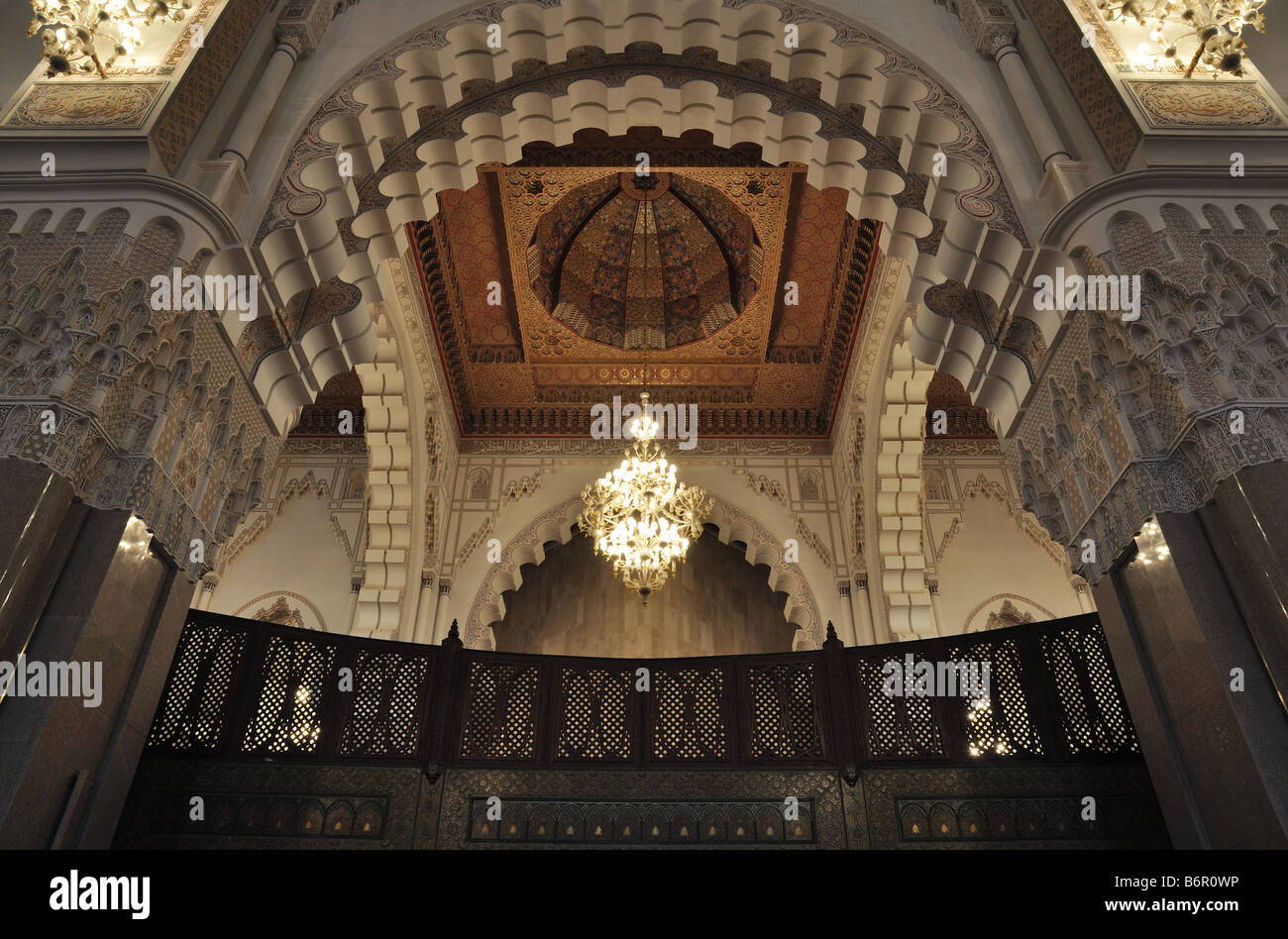 All'interno della moschea di Hassan II a Casablanca, Marocco Foto Stock