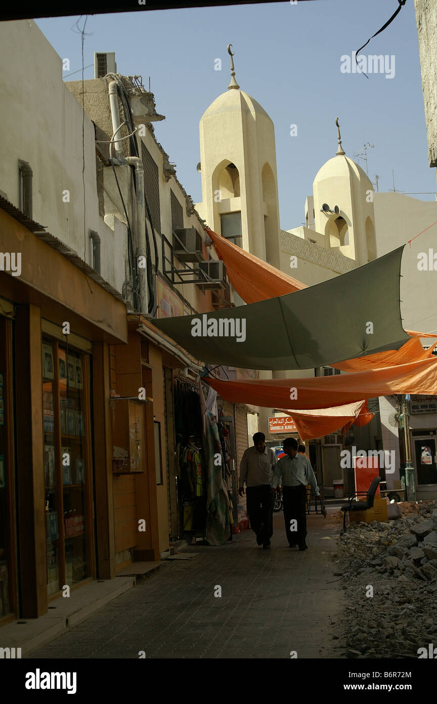 Il Souk arabo - Dubai, tende colorate nel Vecchio Souk Foto Stock