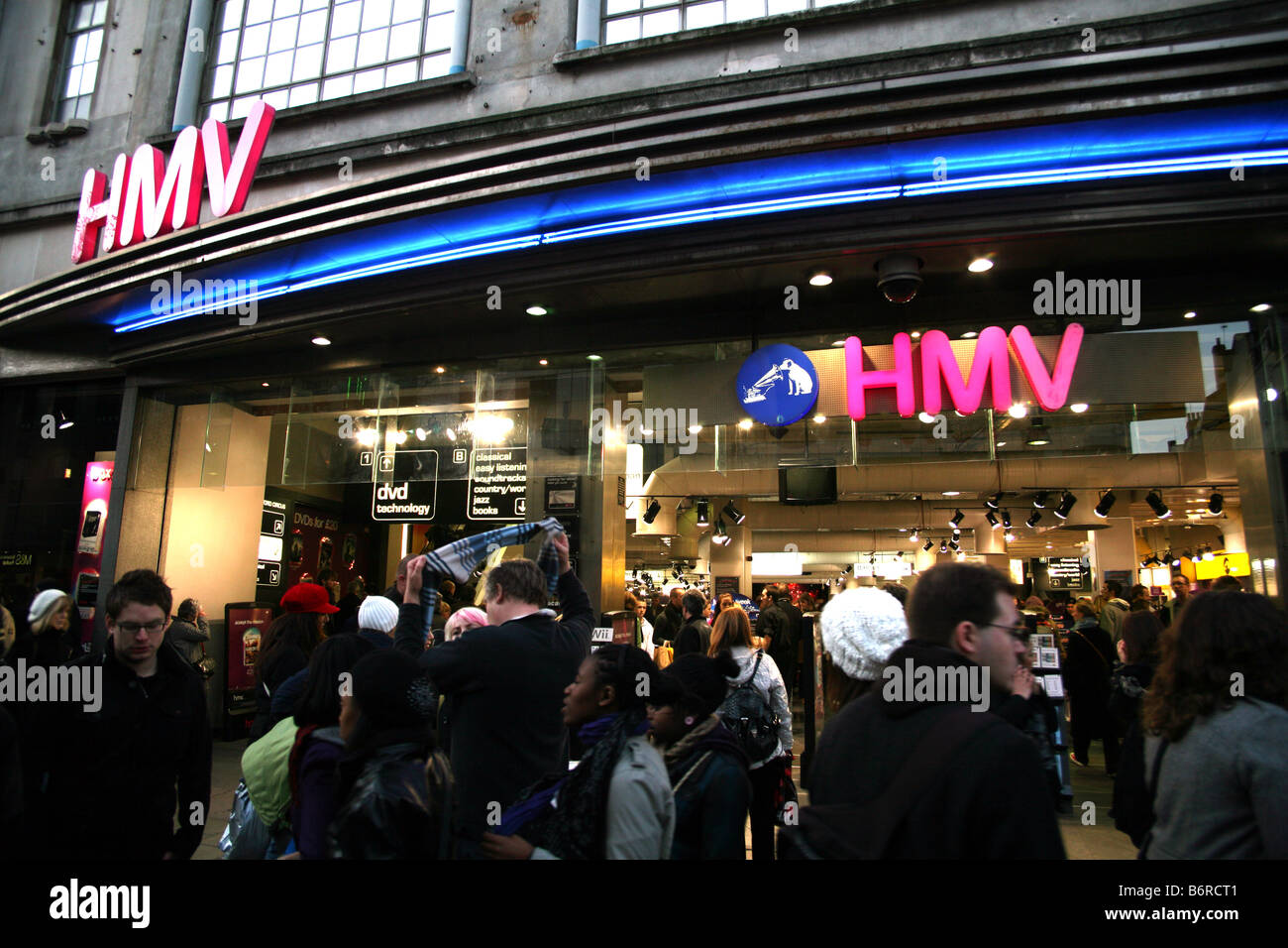 HMV store in Oxford Street, Londra Foto Stock