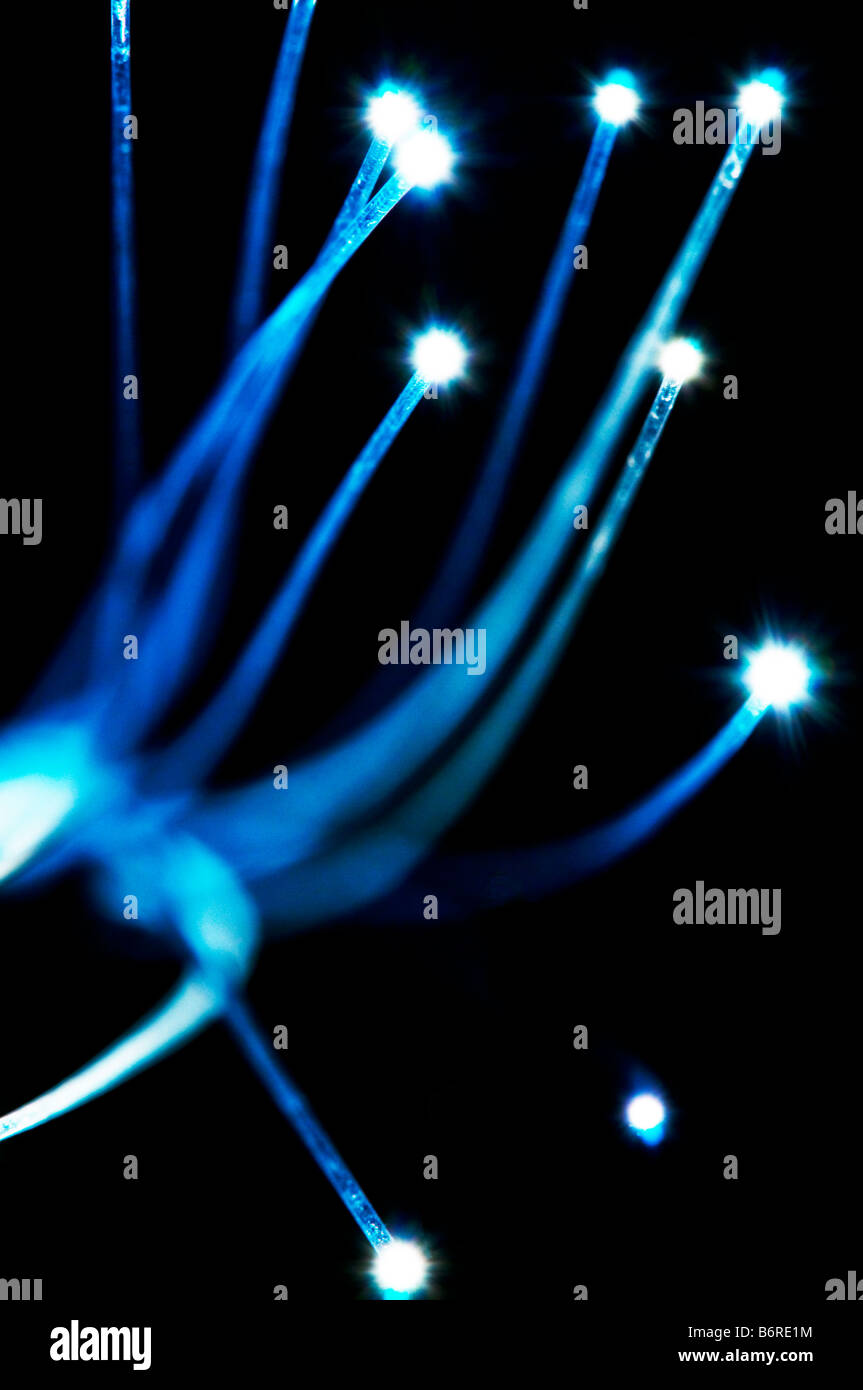 Macro astratta della fibra ottica Foto Stock