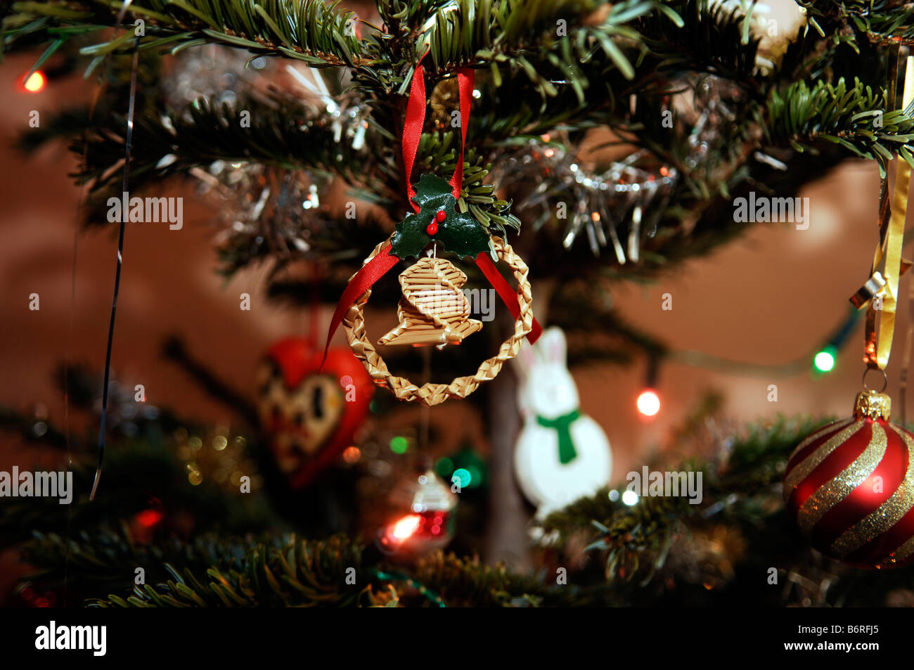 Il mais dolly in vecchio stile Decorazione per albero di Natale Foto Stock