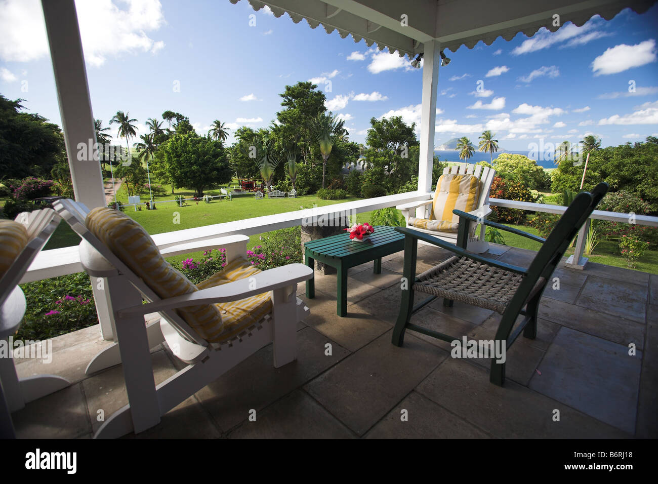 Un hotel boutique convertito da un patrimonio di proprietà su St Lucia, West Indes, dei Caraibi. Foto Stock
