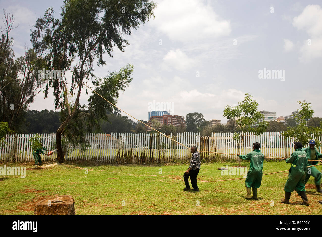 Lo skyline di Nairobi Kenya Africa Foto Stock