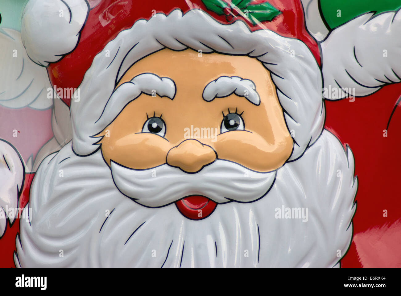 Close-up di plastica di Babbo Natale Foto Stock