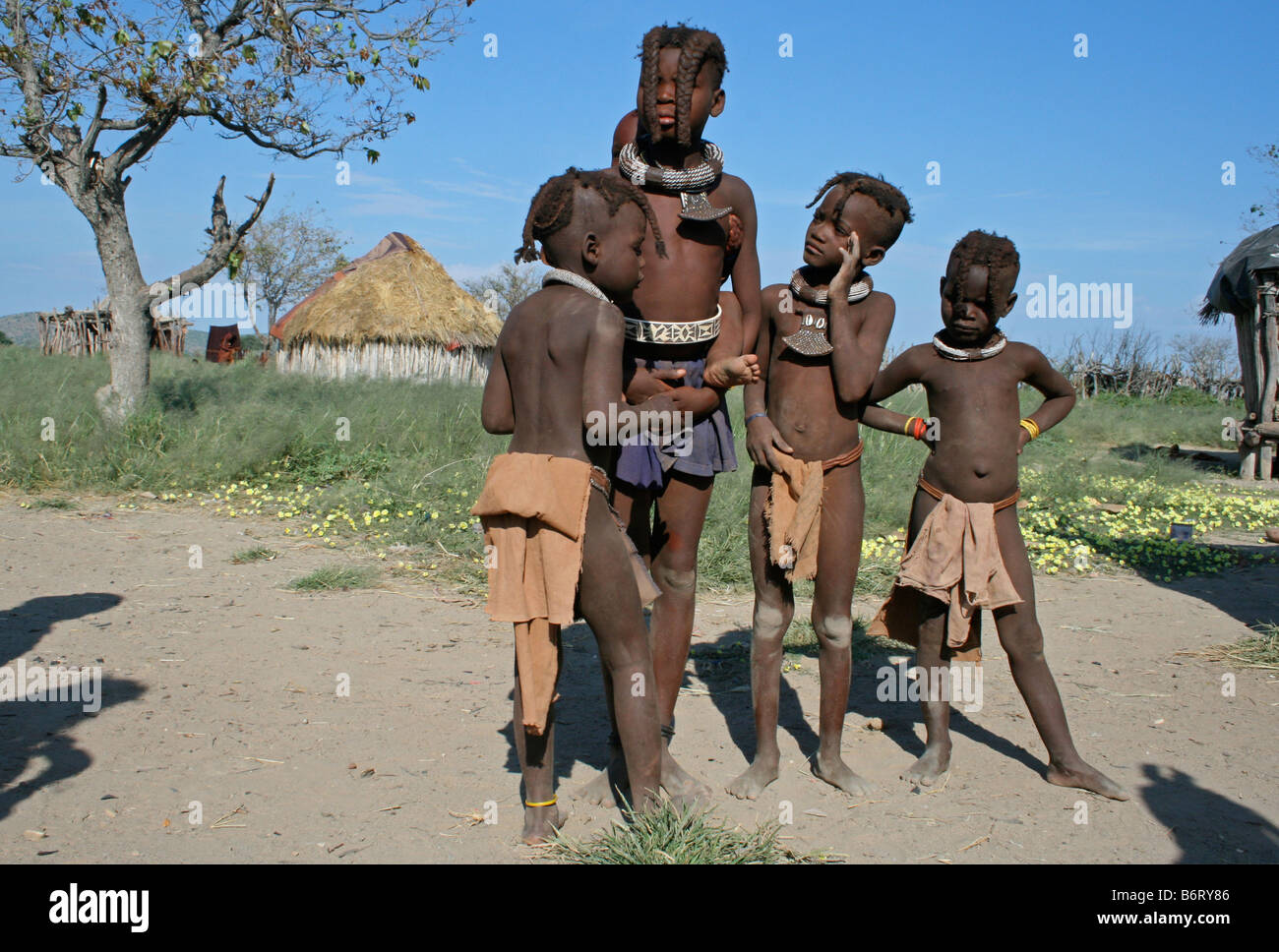 Ragazze Himba Foto Stock