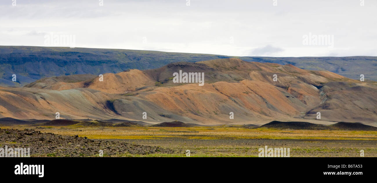 Landscaep vicino forte Islanda Foto Stock