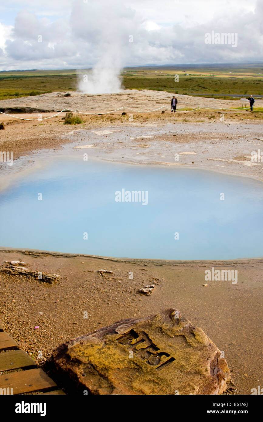 Blesi molla geotermico Islanda Foto Stock