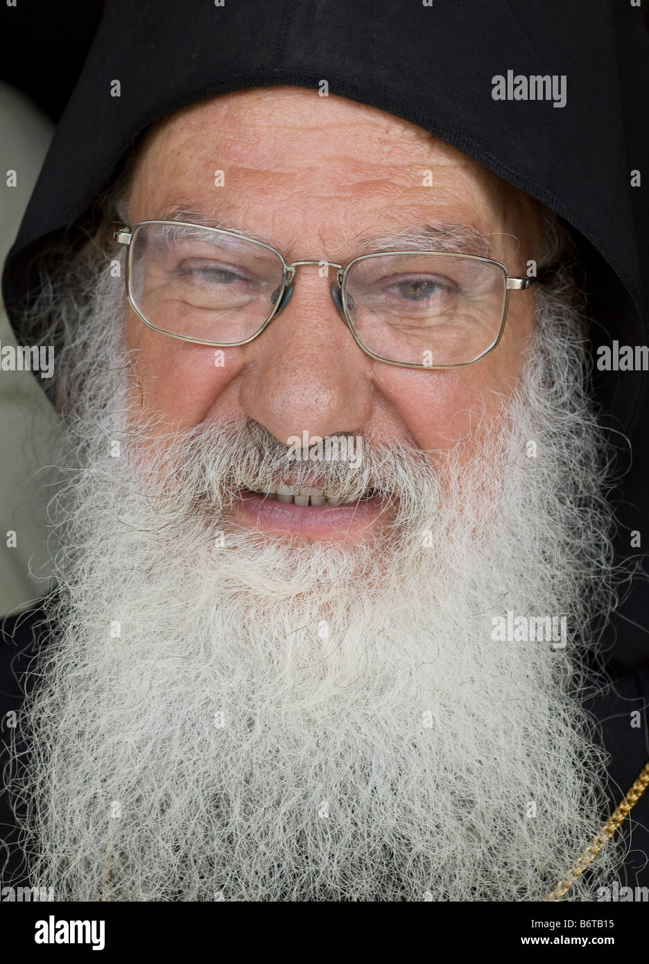 Sacerdote greco del volto Foto Stock