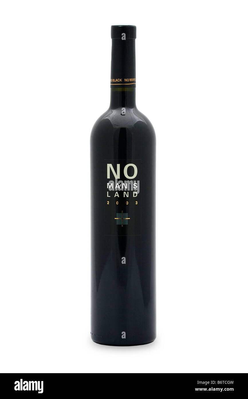 La Bulgaria damianitza no mans land black label mosti di uve cabernet sauvignon merlot botte di rovere di età colore scuro 2003 vino rosso secco maturo Foto Stock