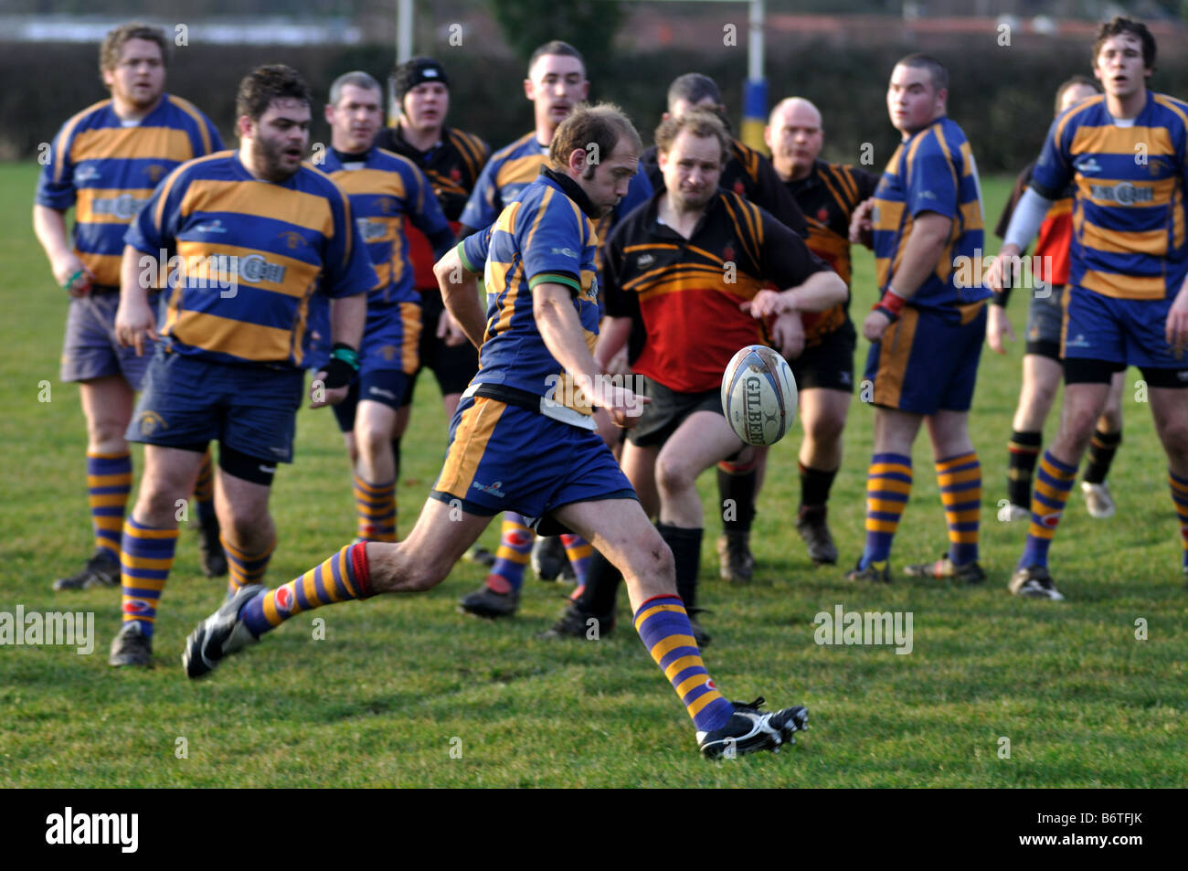 Il Rugby a livello di club, Leamington Spa, England, Regno Unito Foto Stock