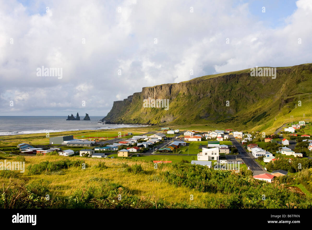 Il villaggio di Vik Islanda Foto Stock