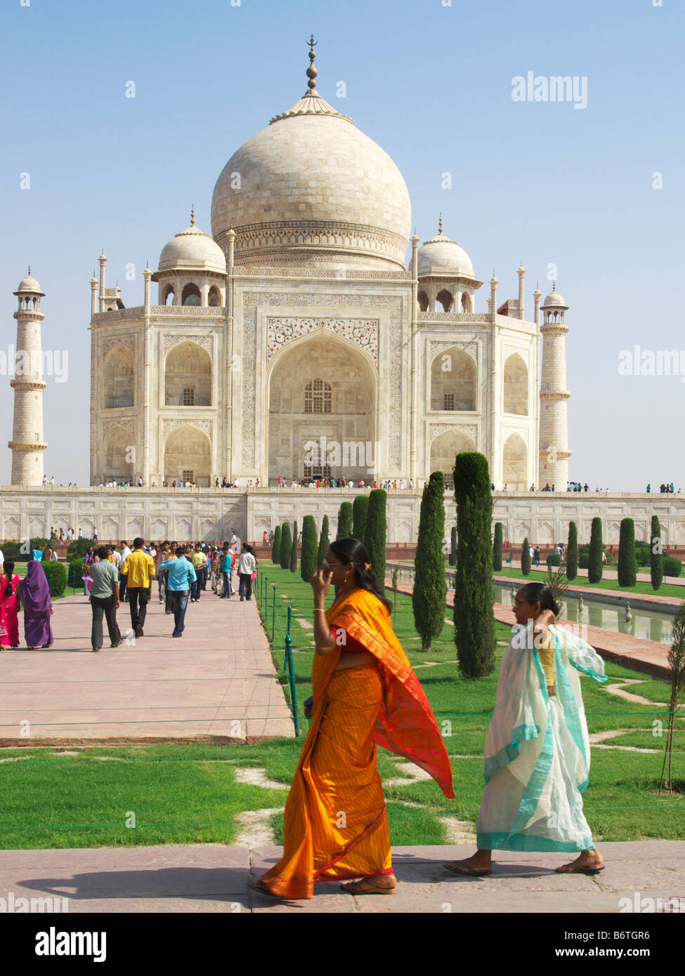 Il Taj Mahal di Agra India Foto Stock