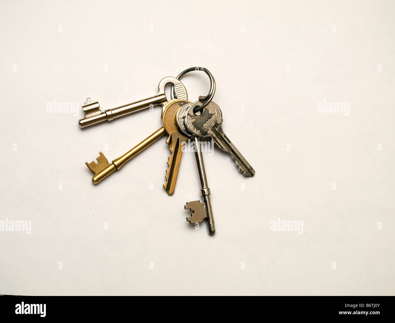 Un set di chiavi di casa Foto Stock