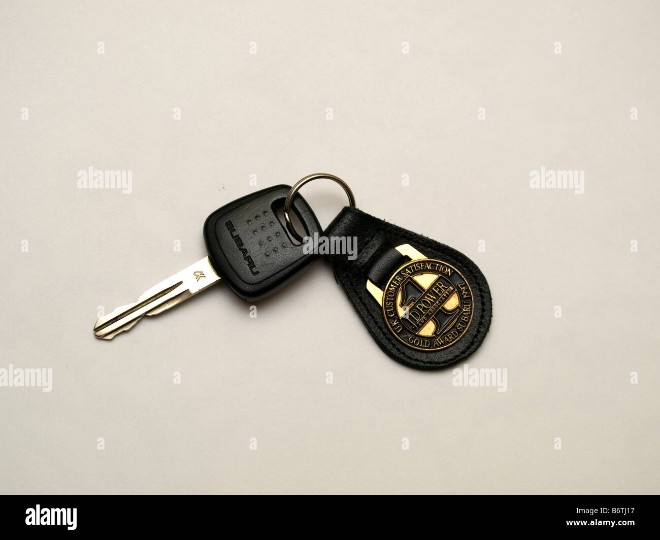 Una Subaru chiave auto con un J D Power U K Soddisfazione del cliente Gold Award fob Foto Stock