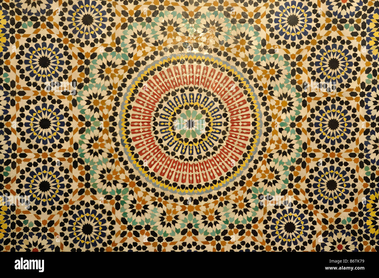Oriental decorazione a mosaico in Marocco Foto Stock