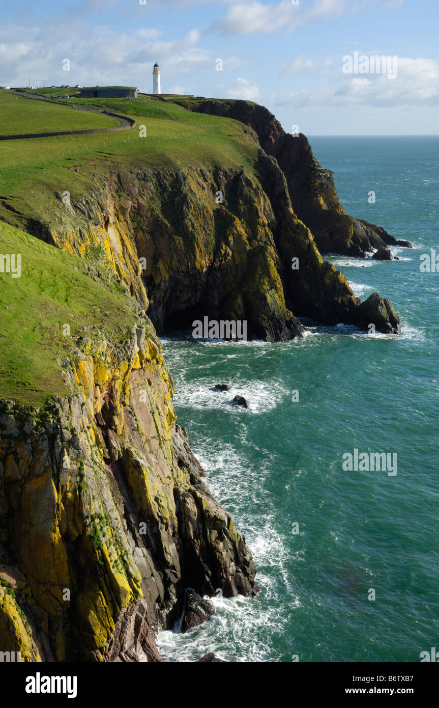 Mull of Galloway, Scotlands più a sud point, Rhins di Galloway, Dumfries & Galloway, Scozia Foto Stock