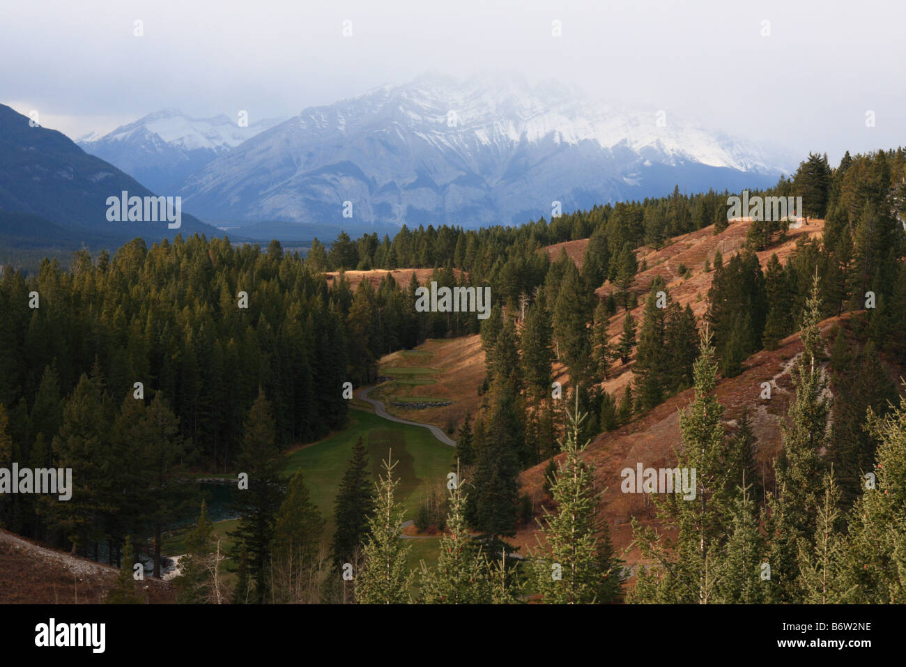 Golf Parco delle Montagne Rocciose a Canmore Foto Stock