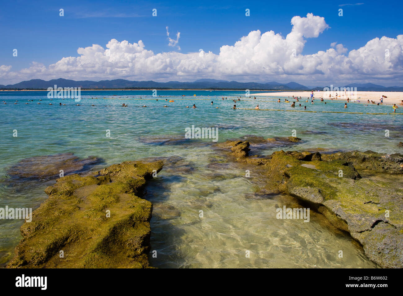 Cina, Cinese,Asia Orientale,Asia,Hainan,Sanya,Beach Foto Stock