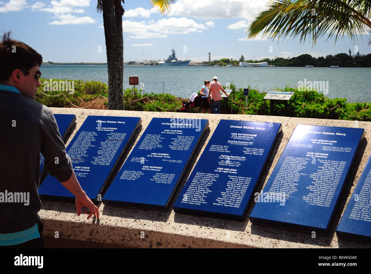 USS Arizona Memorial cartelloni Foto Stock