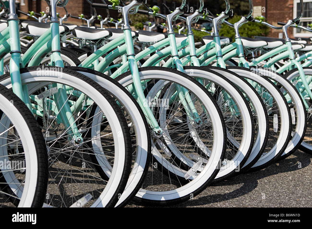 Riga delle biciclette Foto Stock