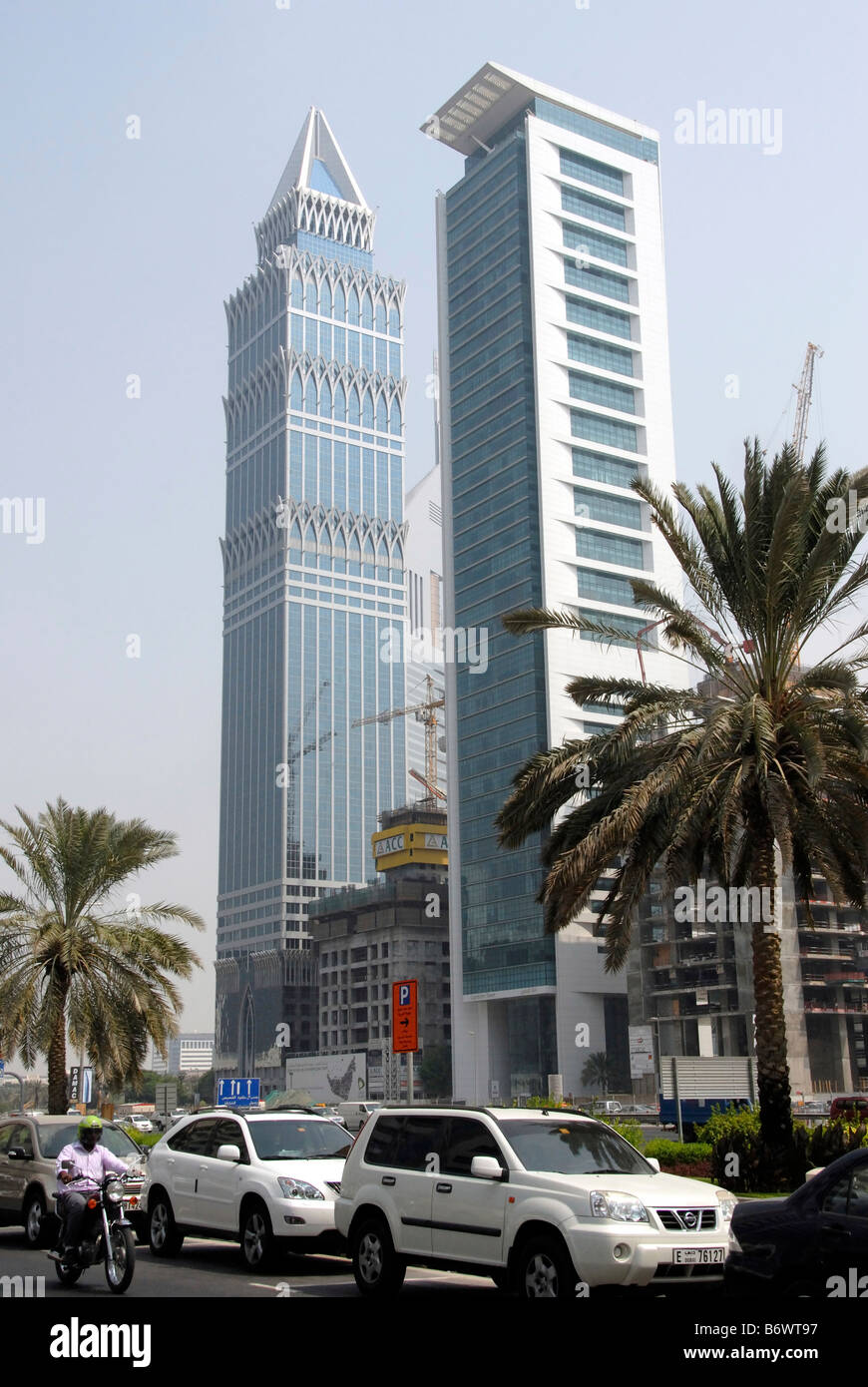 I grattacieli di Dubai Foto Stock