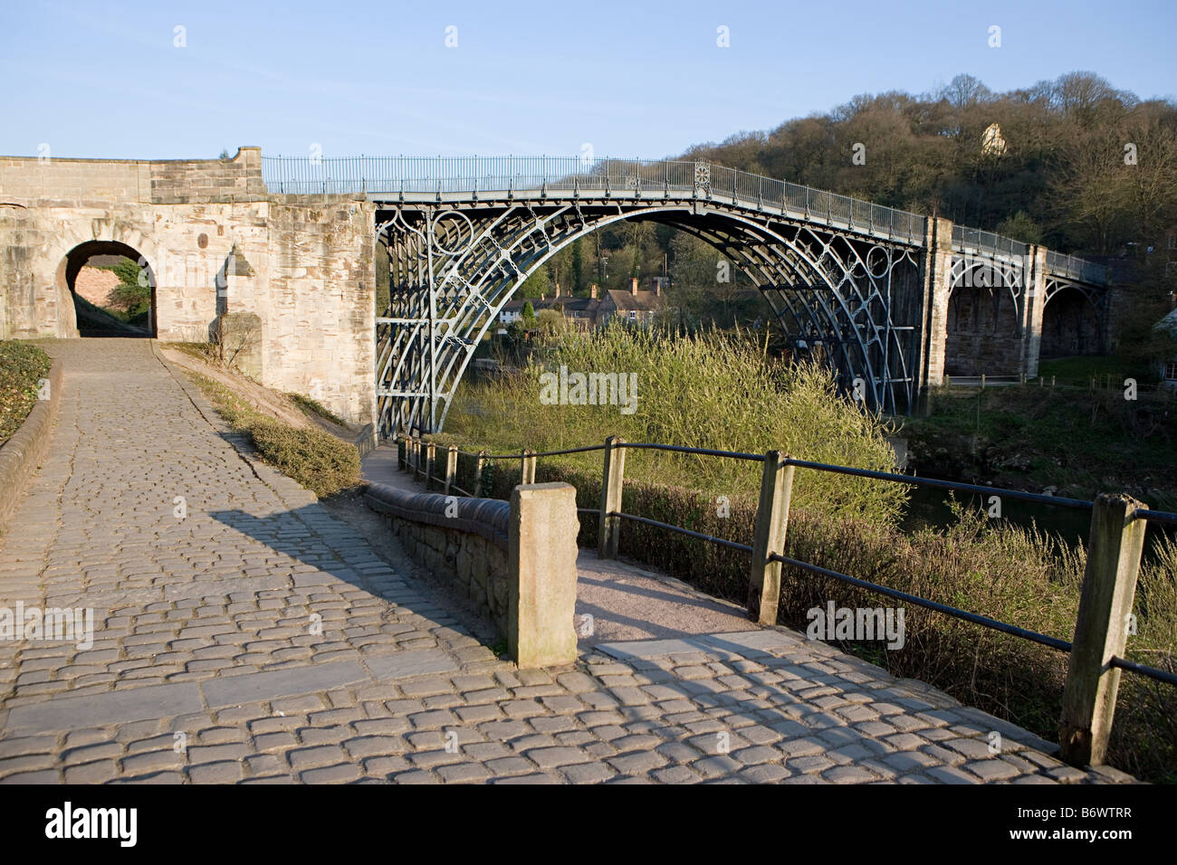 Ponte di ferro in shropshire Foto Stock