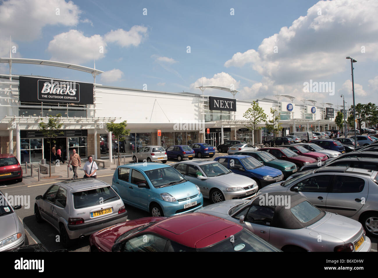 Neri e accanto negozi, Telford Forge Retail Park, Telford Foto Stock