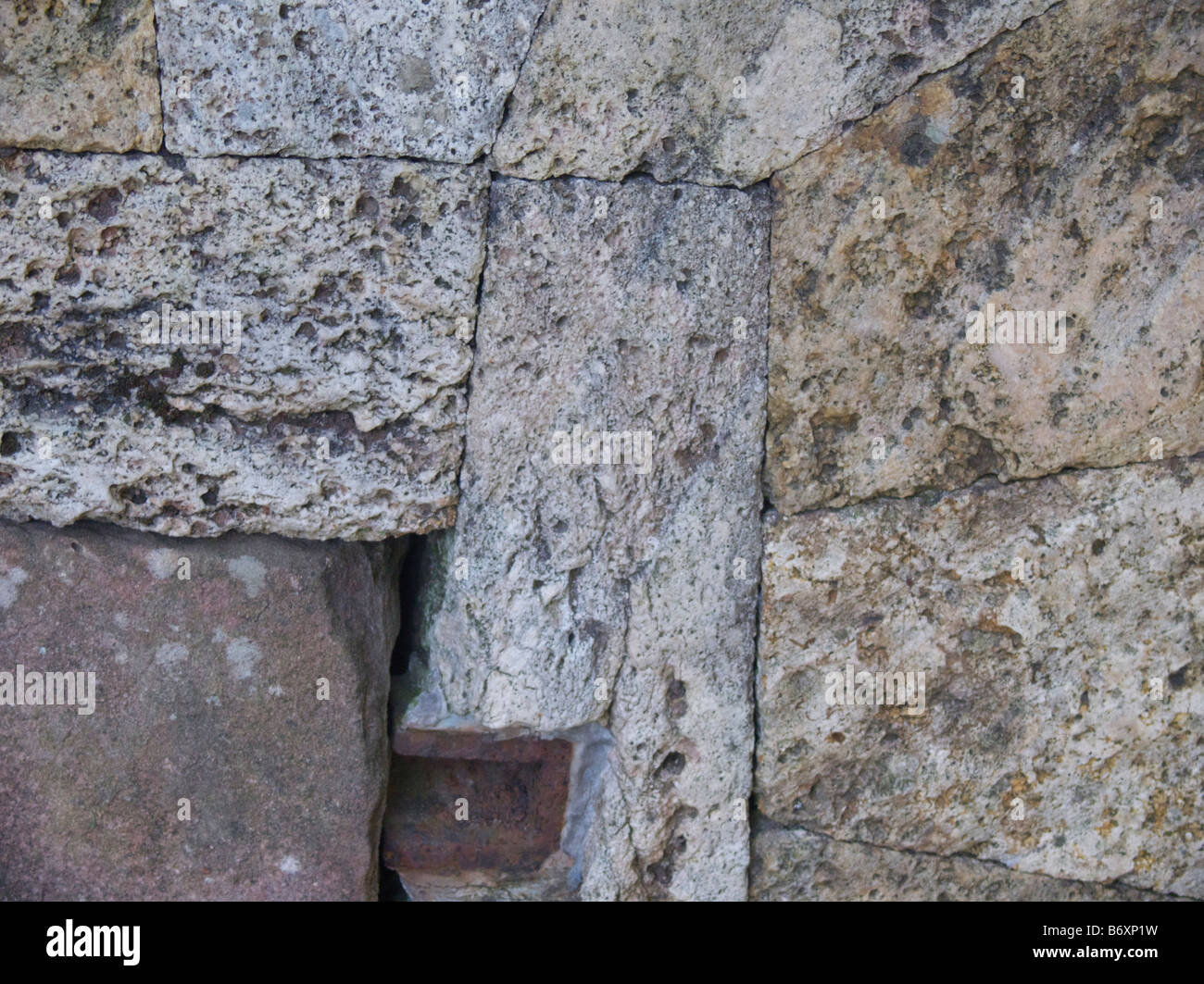 Dettaglio della macina in pietra Foto Stock