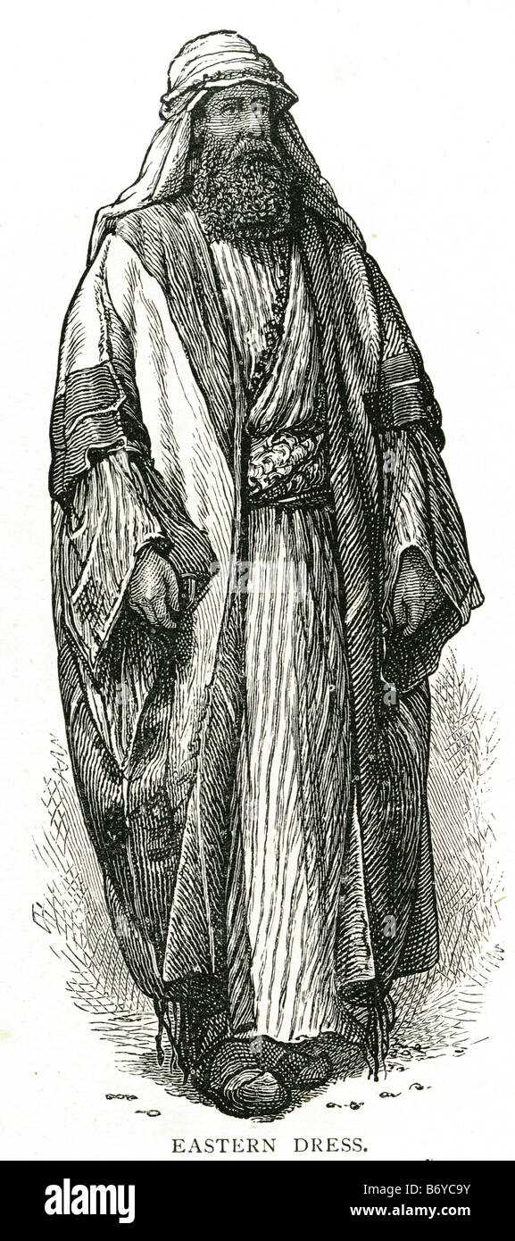 Abito orientale abbigliamento tradizionale abito periodo arabo e musulmano Foto Stock
