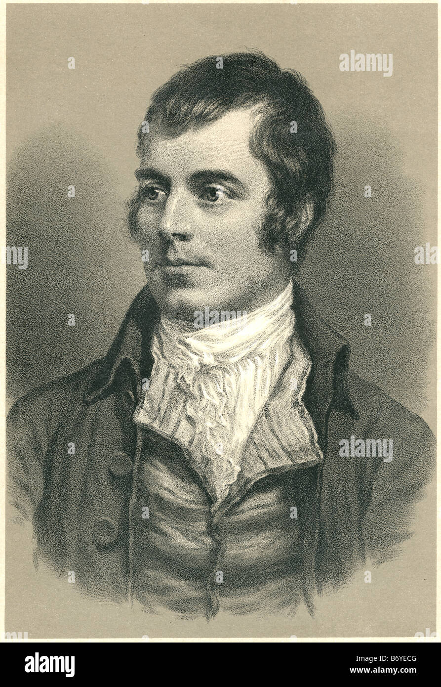 Robert Burns (25 gennaio 1759 - 21 luglio 1796) (noto anche come Rabbie Burns, Scozia preferito del figlio, Plowman poeta, Foto Stock