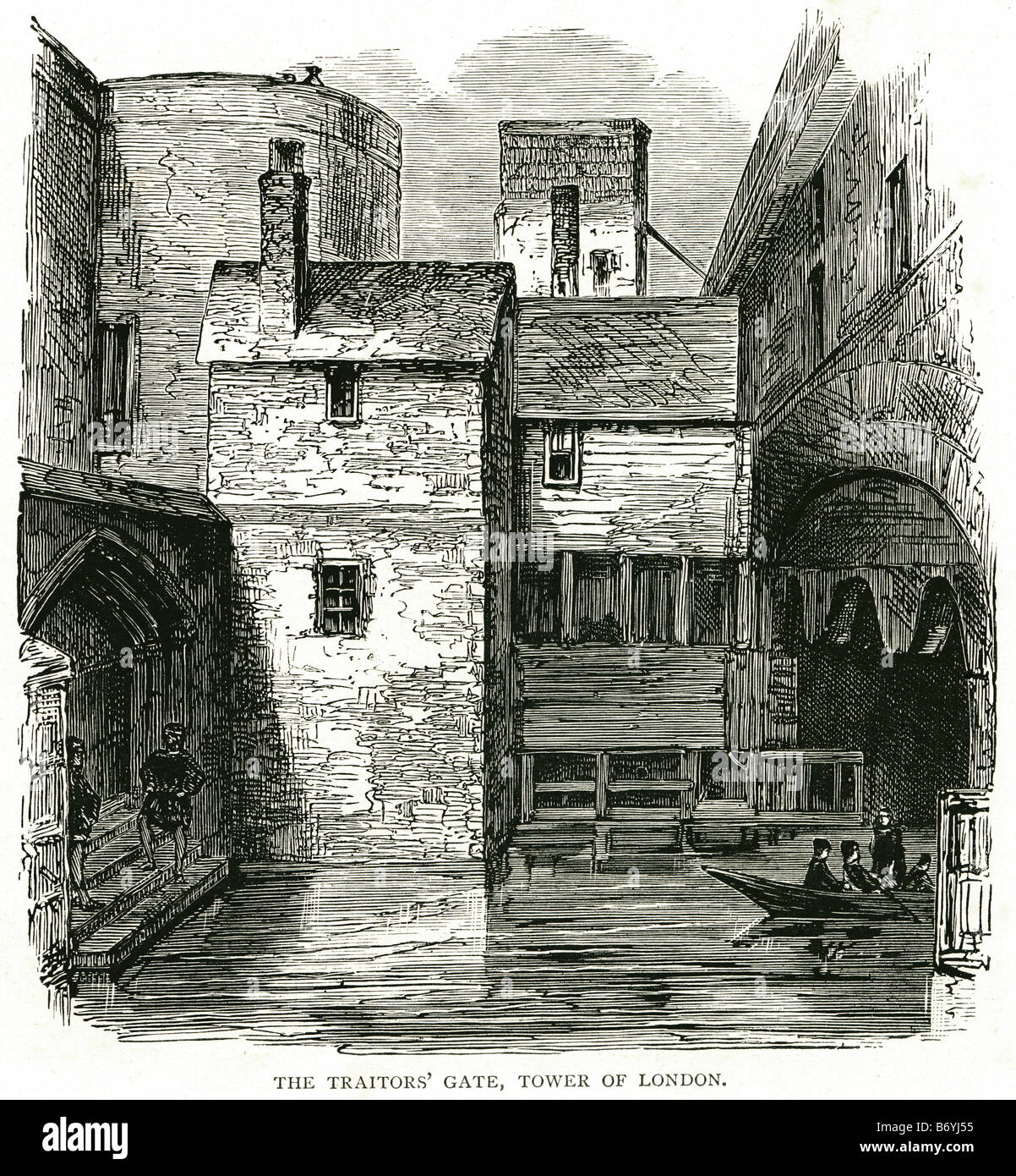 La Porta dei Traditori Tower of London Her Majesty's Royal Palace Fortezza Fiume Tamigi Foto Stock