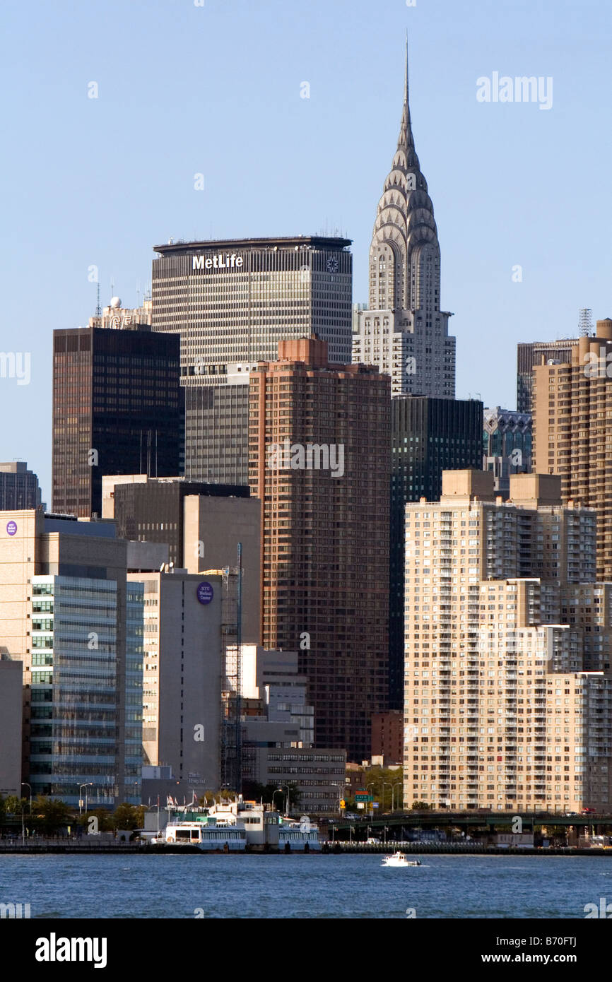 Empire State Building e New York City New York STATI UNITI D'AMERICA Foto Stock