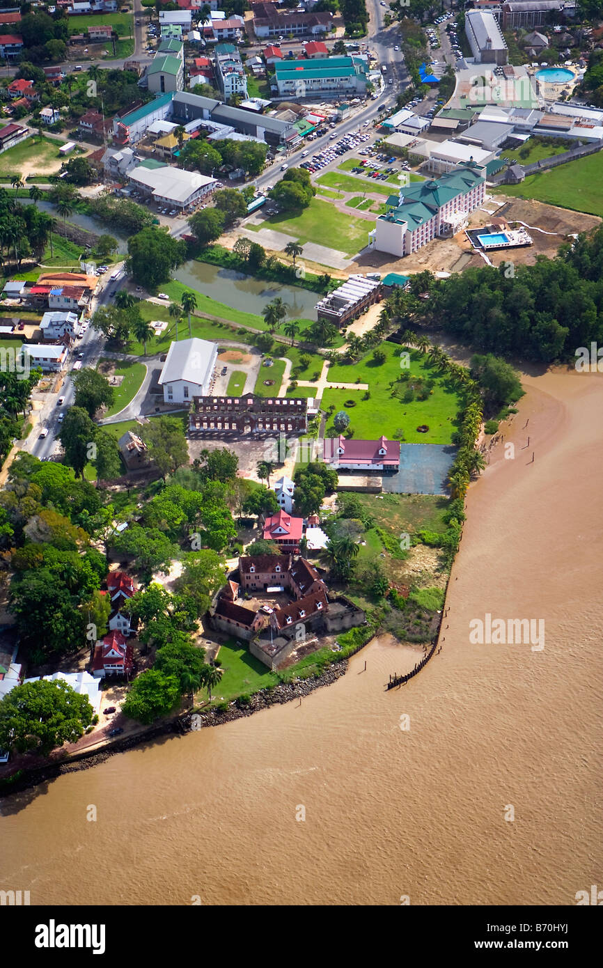 Il Suriname, Paramaribo, Old Fort Zeelandia chiamato. Antenna. Foto Stock