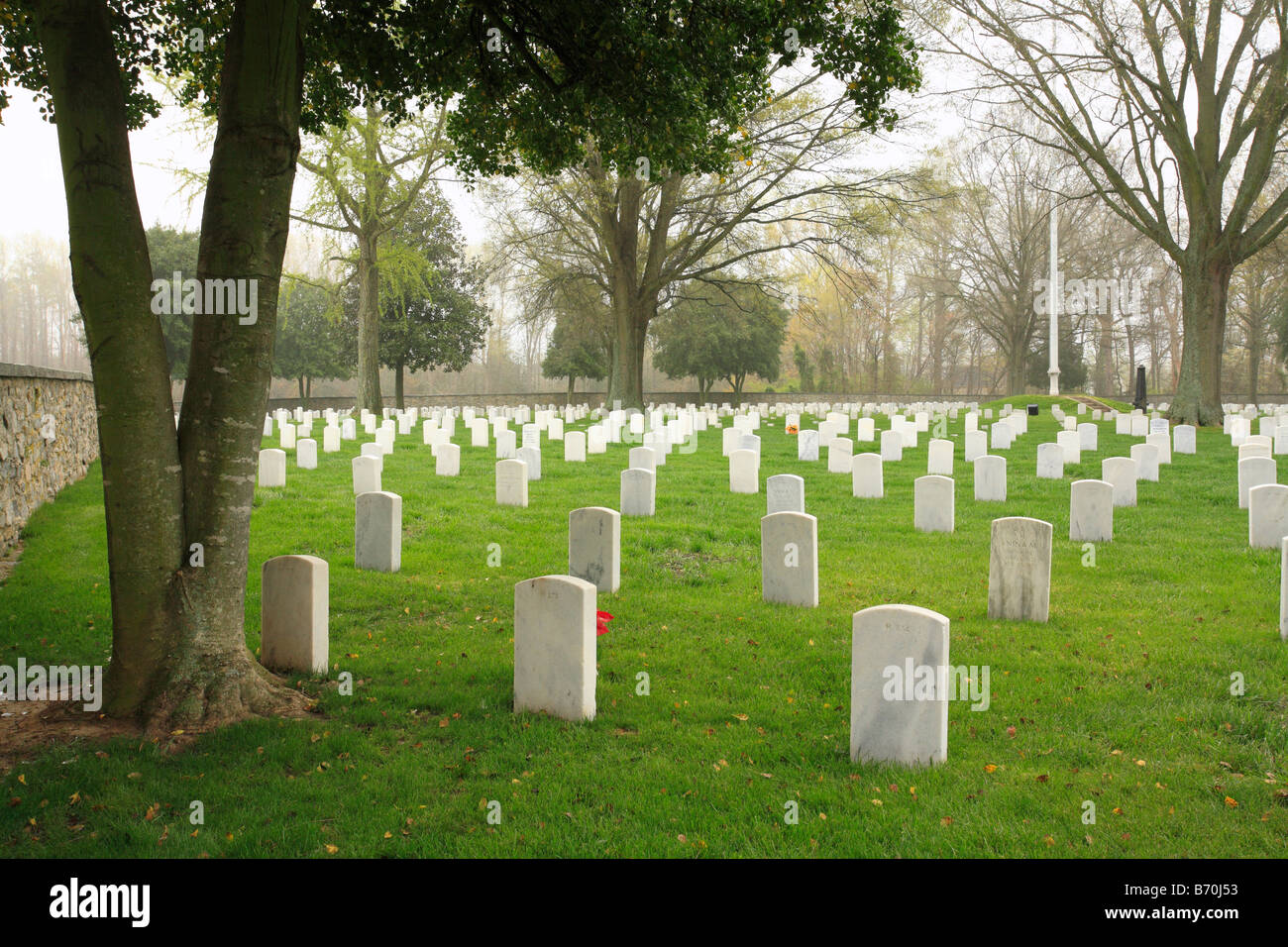 Il Cimitero nazionale, Malvern Hill, Richmond National Battlefield Park, Virginia, Stati Uniti d'America Foto Stock