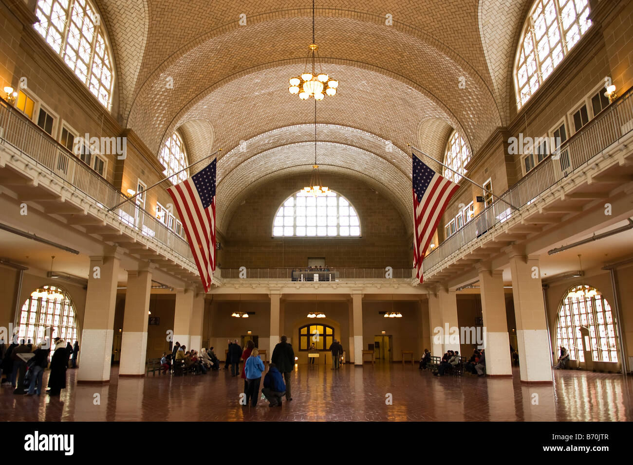 Ellis island immigrazione museum center immigrato Foto Stock