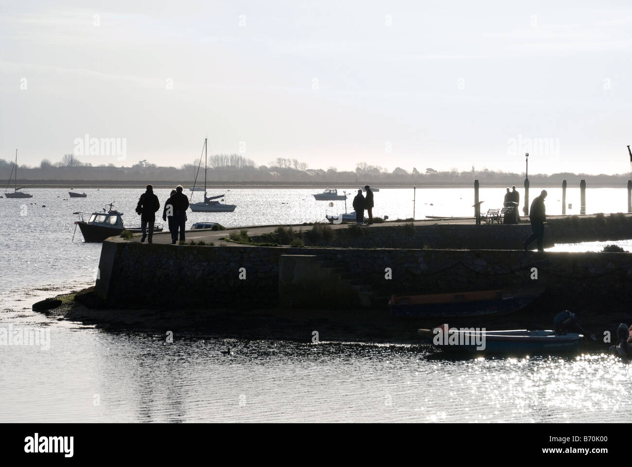 Emsworth Harbour sul giorno di Natale 2008 Foto Stock