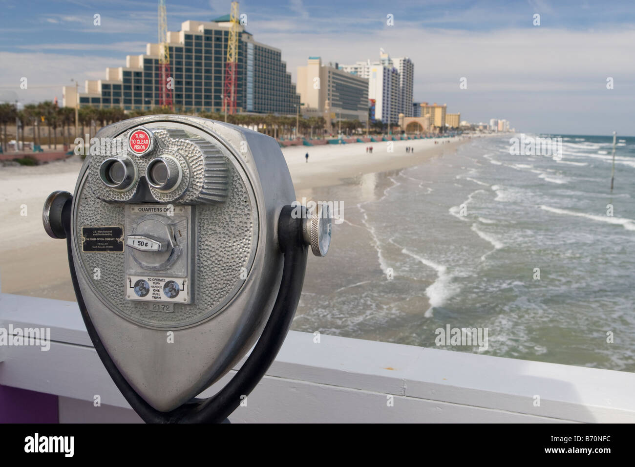 Daytona Beach Florida e un gettone binocolo Foto Stock