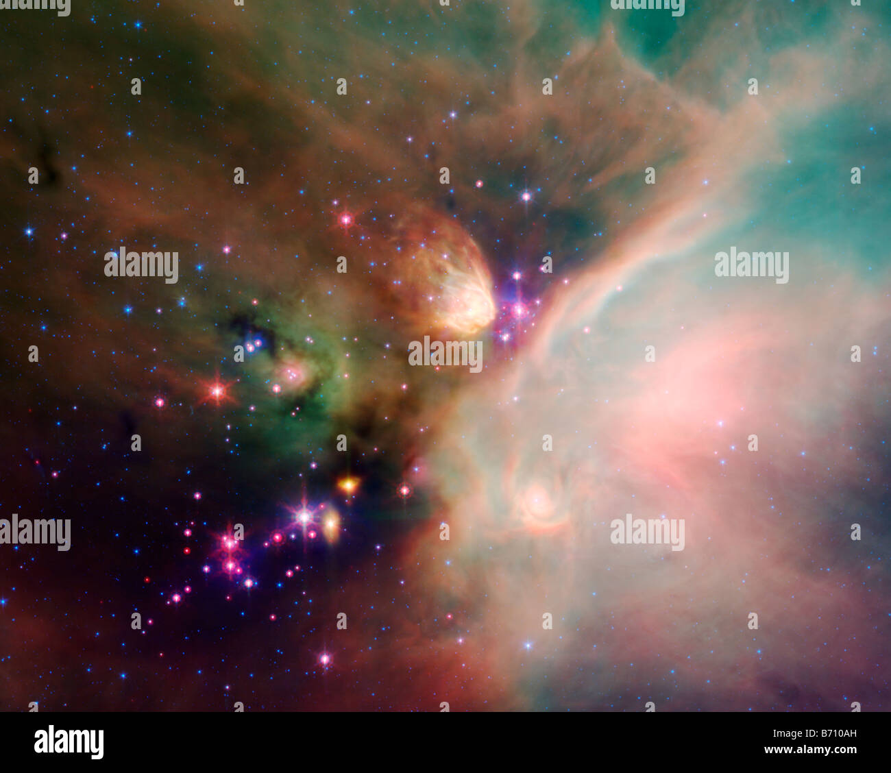 Rho Ophiuchi dark cloud dalla NASA il telescopio spaziale Spitzer Foto Stock