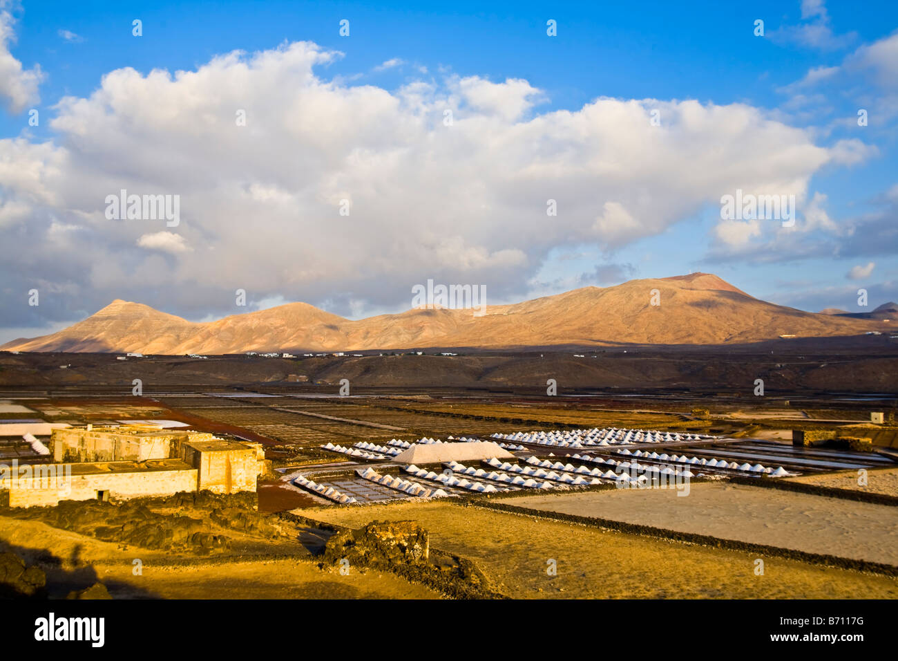 Salinas de Janubio, Lanzarote, Isole Canarie, Spagna Foto Stock