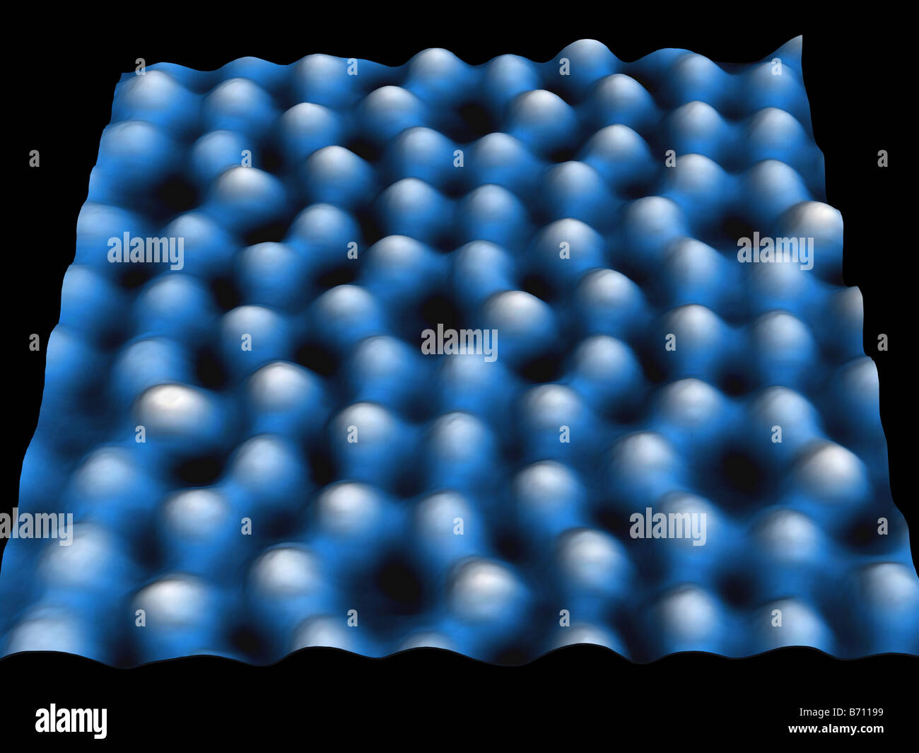 Incomparable hidrógeno Asociación Atomi di silicio di un chip di silicio rilevate con un microscopio a effetto  tunnel a scansione Foto stock - Alamy