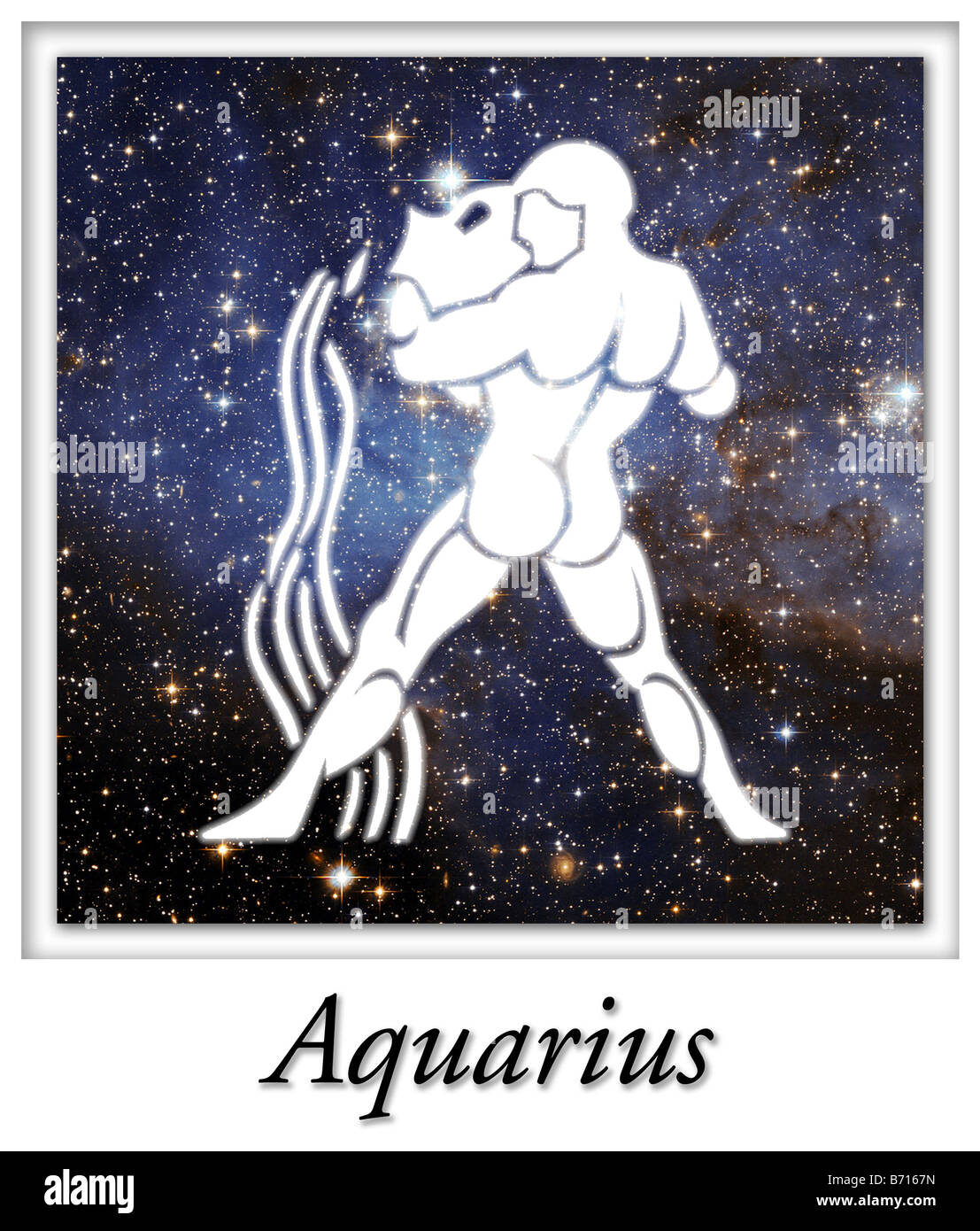 Aquarius astrologici Oroscopo astrologia nascita segno Foto Stock
