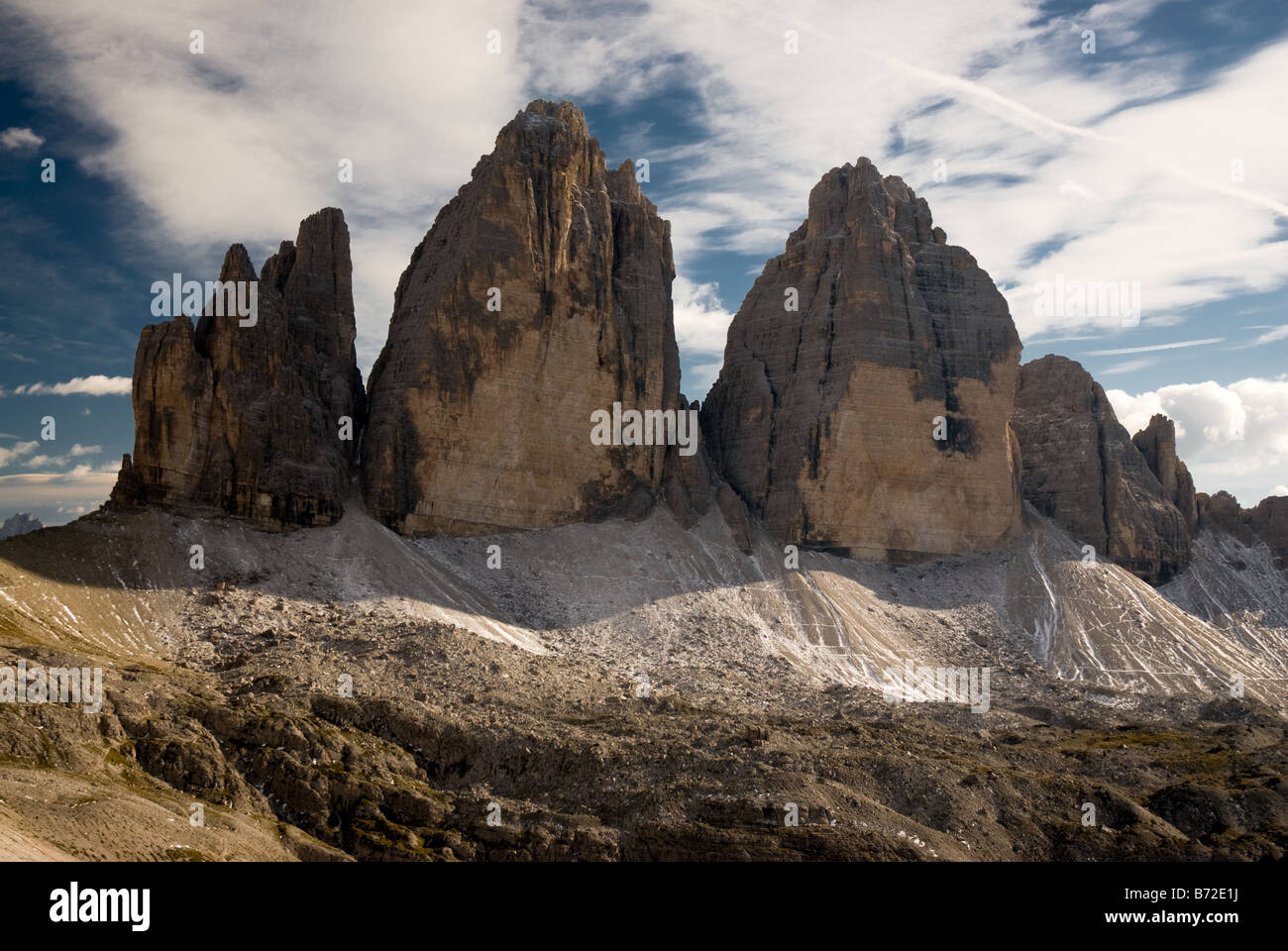 Tre Cime di Lavaredo Dolomiti di Sesto Italia Foto Stock