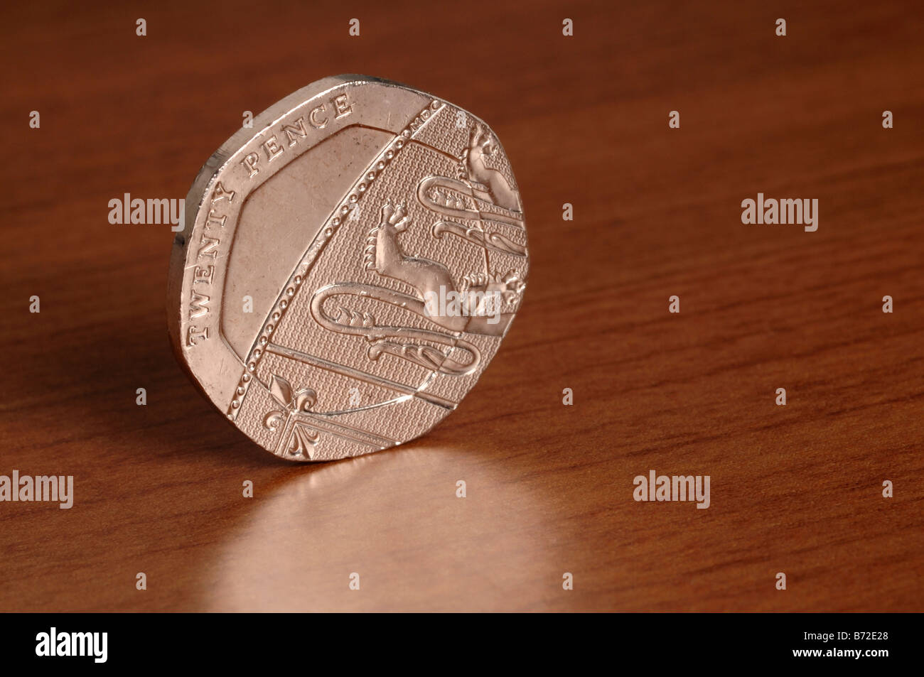 moneta da 20 pence Foto Stock