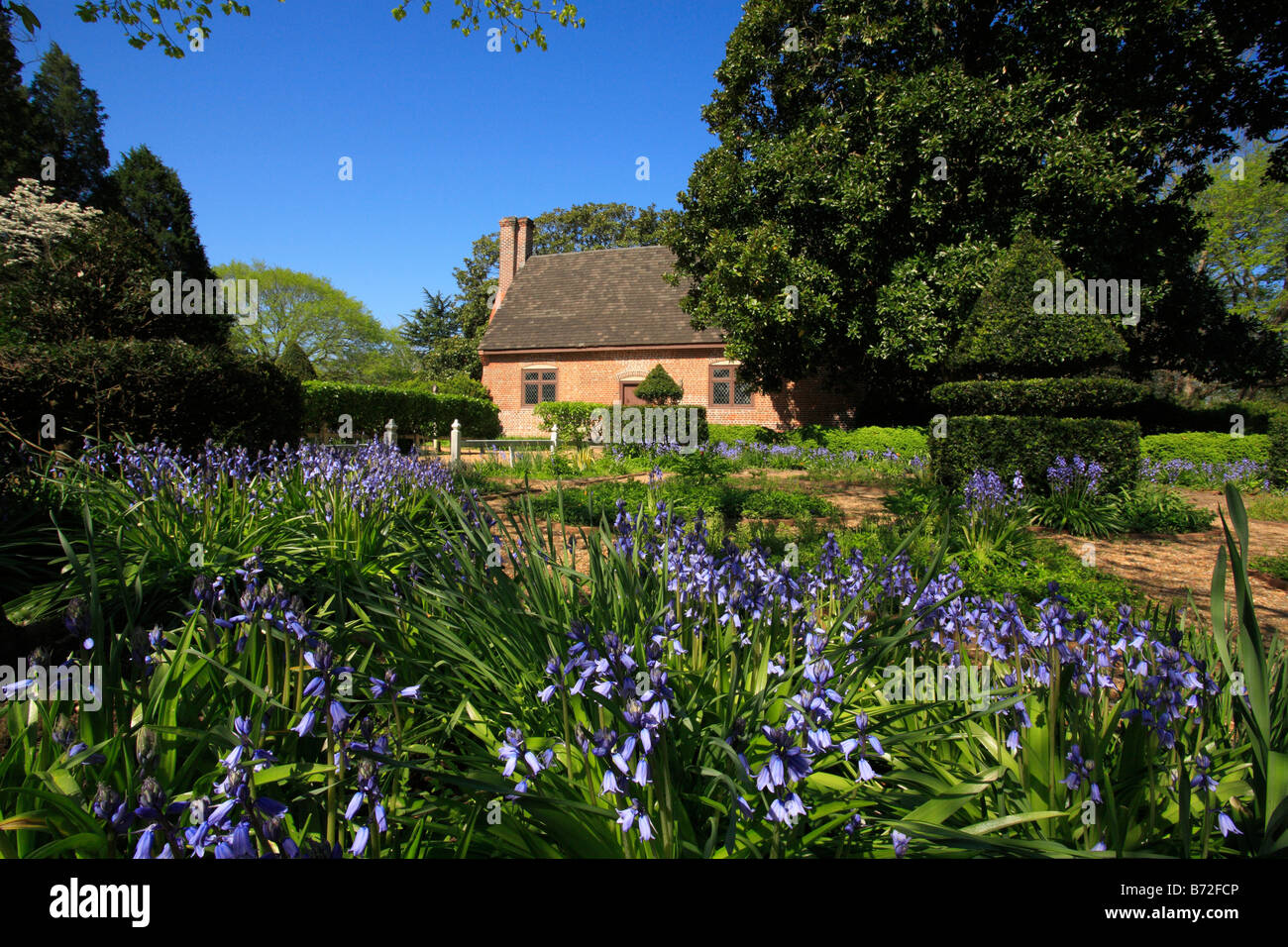 Giardino, Adam Thoroughgood House, Virginia Beach, Virginia, Stati Uniti d'America Foto Stock
