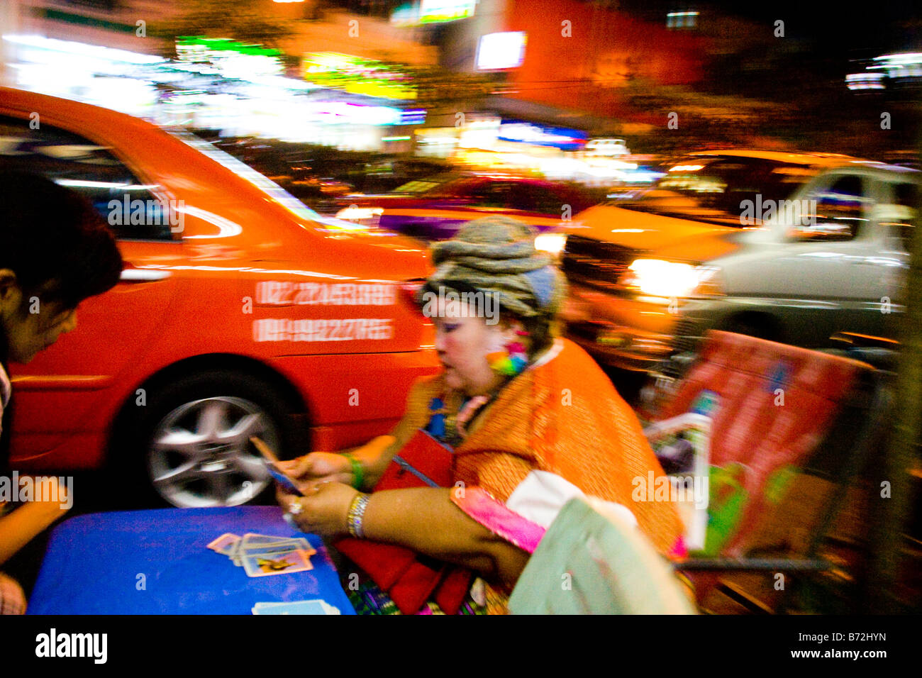 Indovino sulle strade di Bangkok, Thailandia Foto Stock