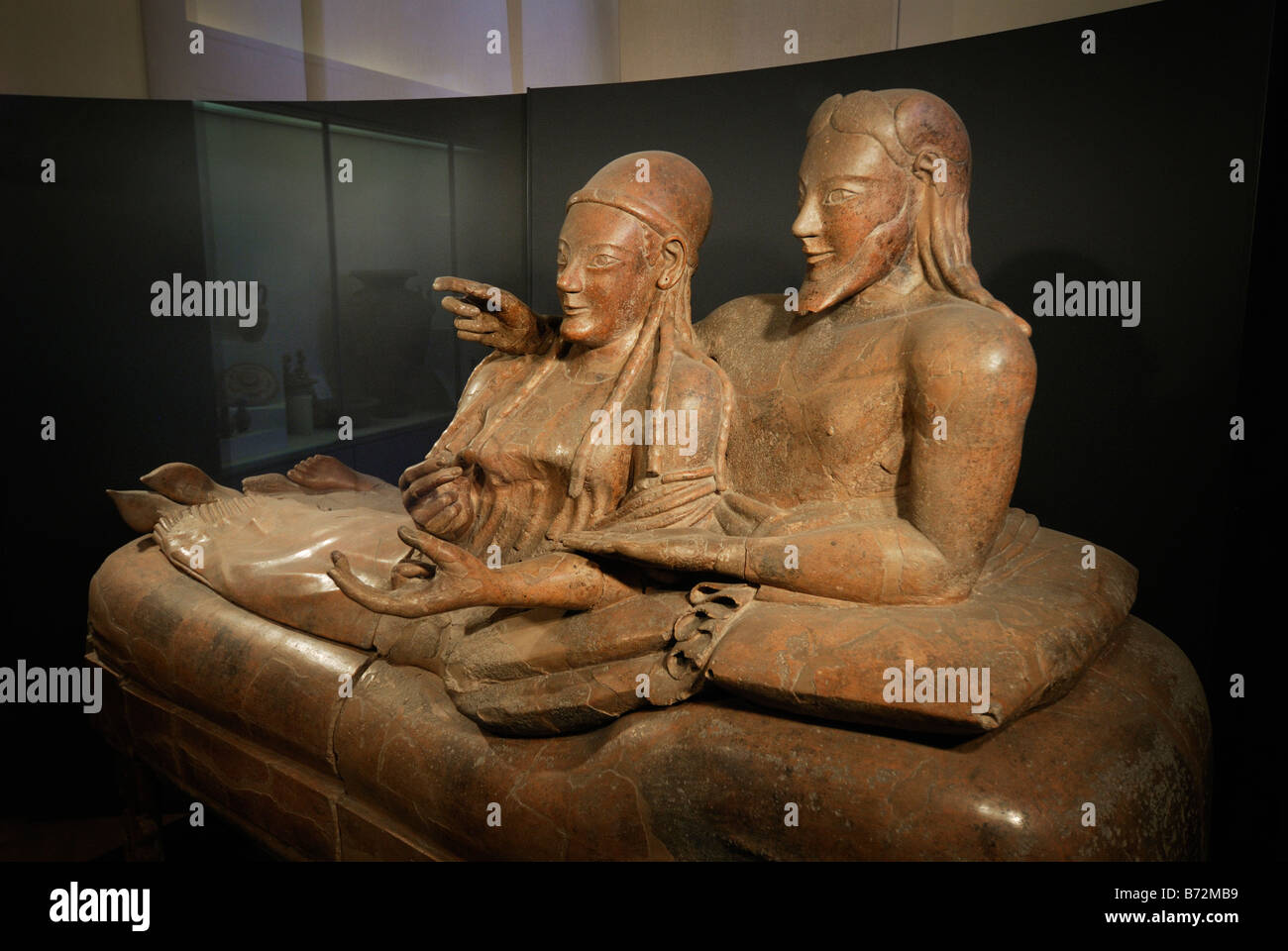 Roma Italia Sarcofago degli sposi Villa Giulia aka Museo Nazionale di Villa Giulia Foto Stock